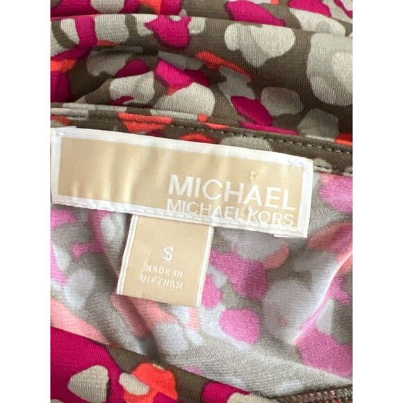 Michael Kors Women Multicolored Draped Neck Ruched Sleeveless Top Size S - Picture 9 of 11